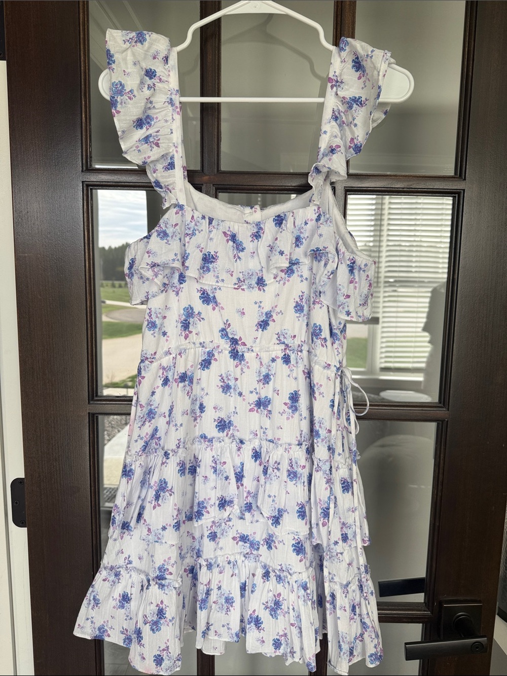 LoveShackFancy White Floral Ruffled Mini Dress - Picture 8 of 10